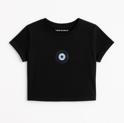 EVIL EYE BEADED FITTED TEE
