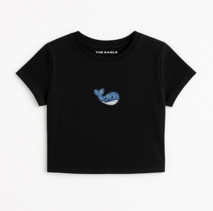 WHALE BEADED FITTED TEE