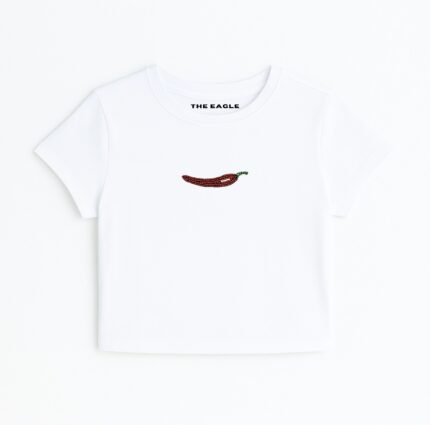 CHILLI BEADED FITTED TEE